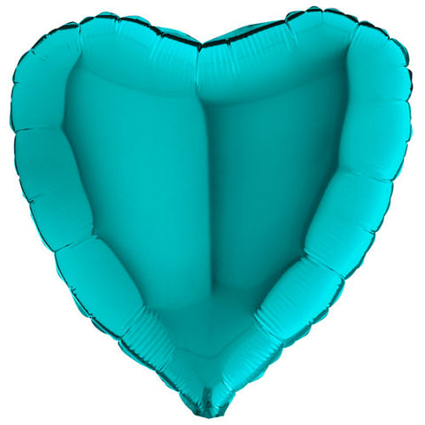 18 Inch Tiffany Blue Heart Foil Balloon