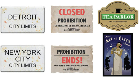 1920s Prohibition Cut-Out Set