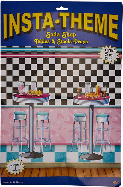 1950s Soda Shop Insta-Theme Wall Decorations