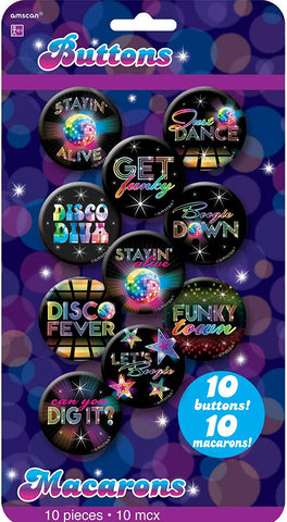 1970s Disco Badge Set