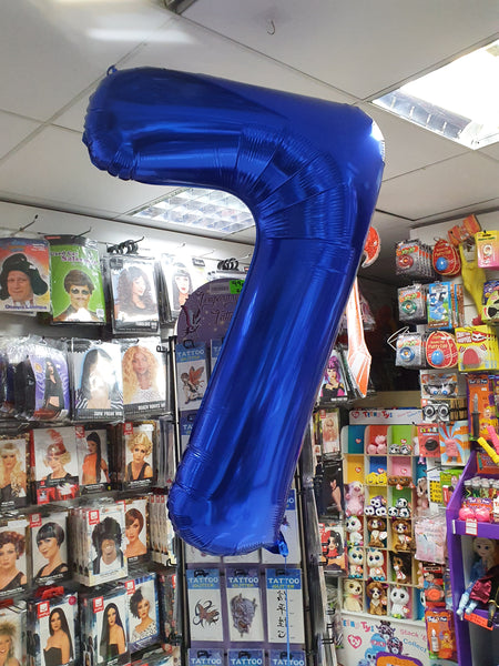 34 Inch Blue Number 7 Foil Balloon