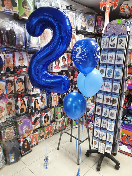 34 Inch Blue Number 2 Foil Balloon