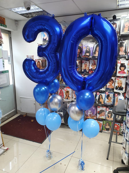 34 Inch Blue Number 3 Foil Balloon