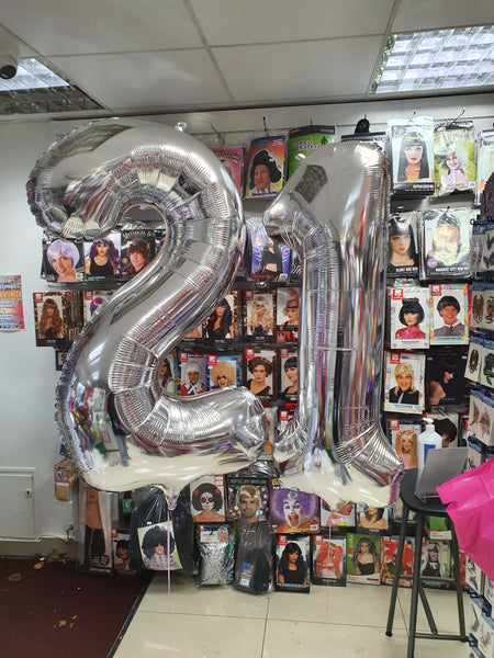 34 Inch Silver Number 1 Foil Balloon