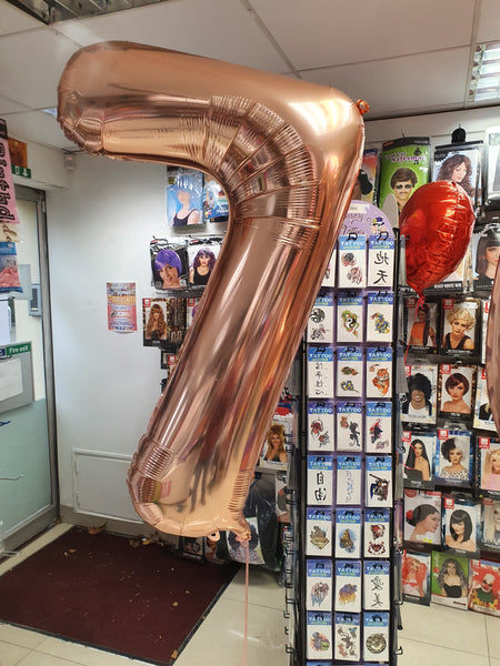 34 Inch Rose Gold (Gold) Number 7 Foil Balloon