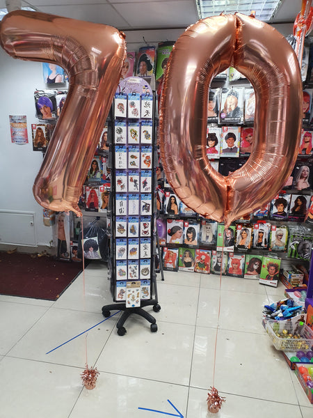 34 Inch Rose Gold (Gold) Number 7 Foil Balloon