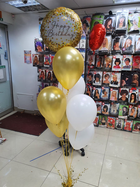 18 Inch Happy Birthday Gold Sparkle Foil Balloon