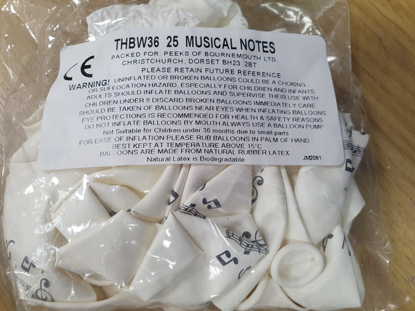 25 Music Note Balloons