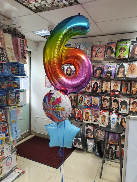 18 inch Bright Stars Happy Birthday Foil Balloon