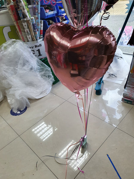 18 Inch Rose Gold Heart Foil Balloon