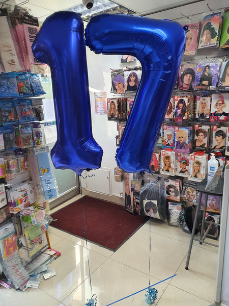34 Inch Blue Number 7 Foil Balloon