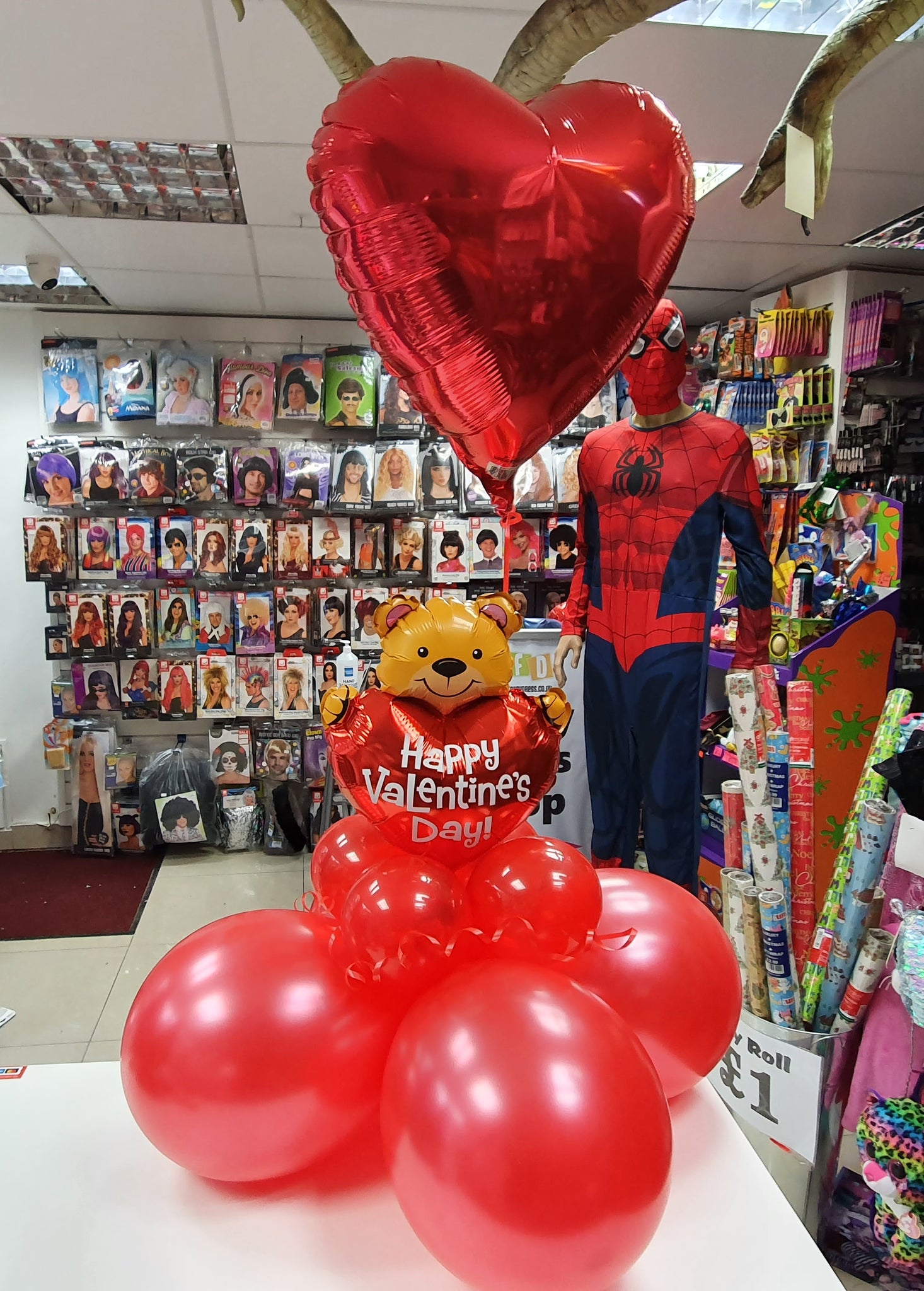Air Filled Valentines Balloon Display