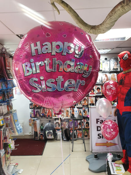 18" Happy Birthday Sister Foil Balloon