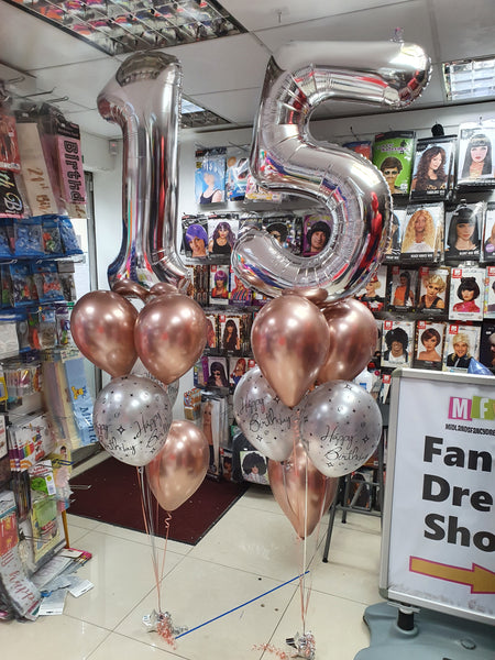 34 Inch Silver Number 5 Foil Balloon