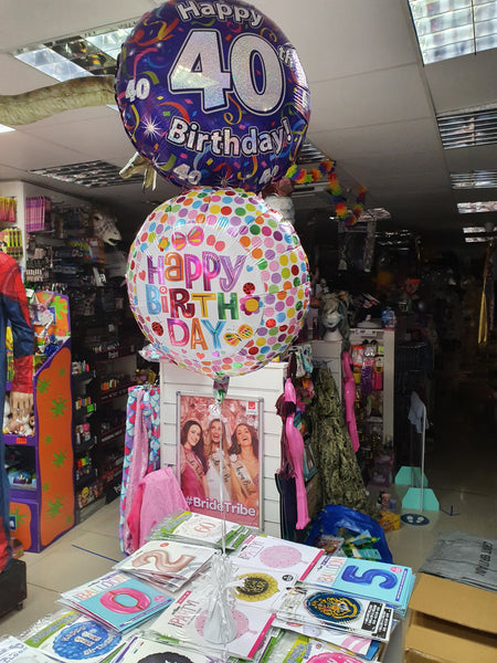 18 Inch Streamers 40th Birthday Foil Balloon