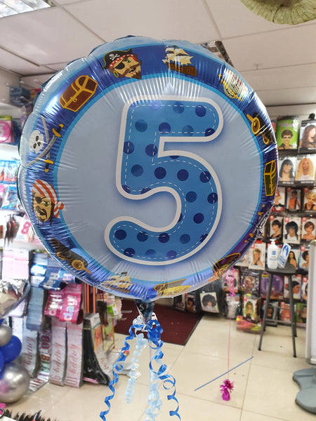 18 Inch 5th Birthday Pirates Foil Balloon