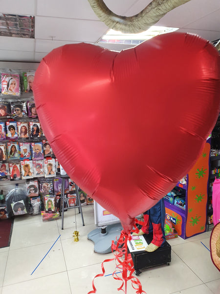 18 Inch Sangria Matte Red Heart Foil Balloon