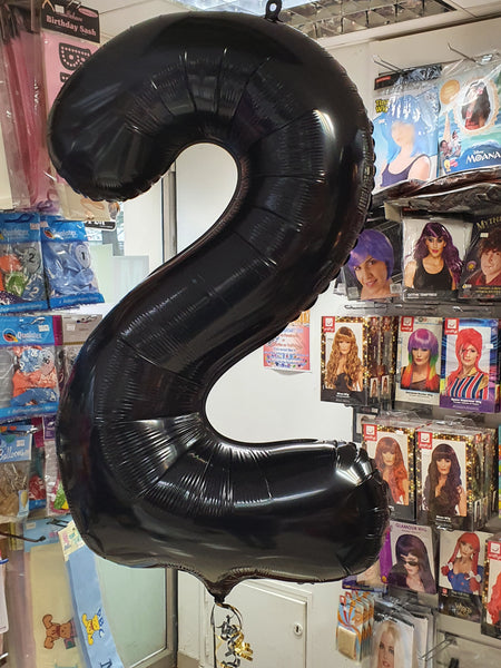 34 Inch Black Number 2 Foil Balloon