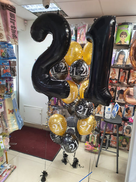 34 Inch Black Number 1 Foil Balloon