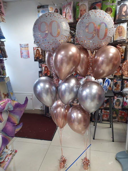18" Rose Gold Fizz 90th Birthday Foil Balloon