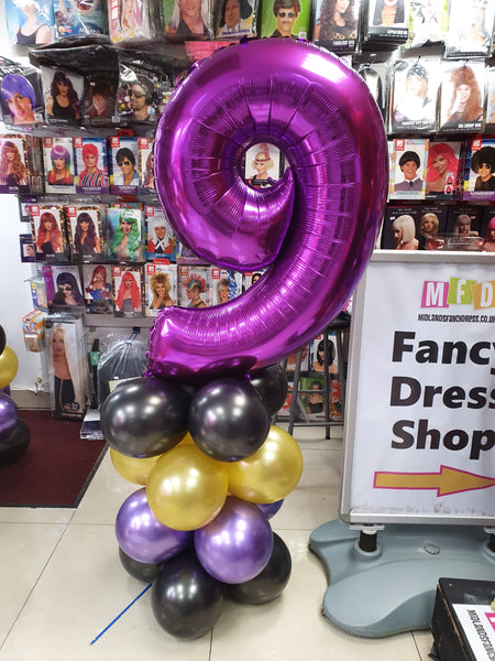 40 inch Purple Number 9 Foil Balloon