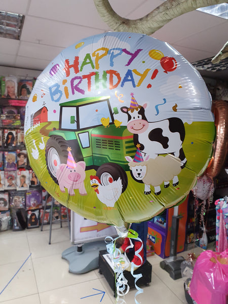 18 Inch Barnyard Happy Birthday Foil Balloon