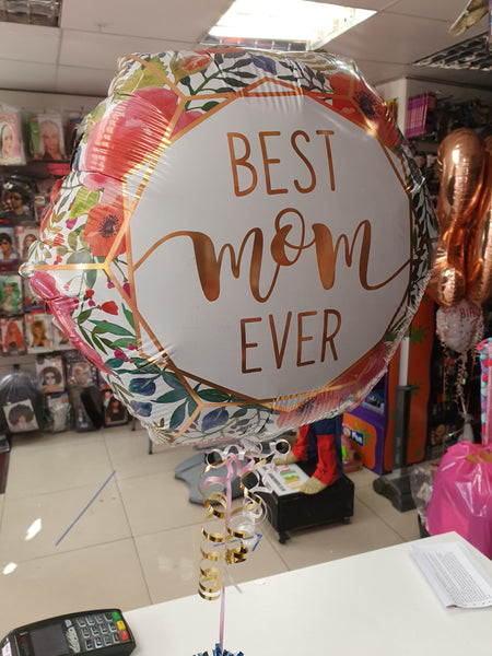 18 Inch Best Mom Terrarium Foil Balloon