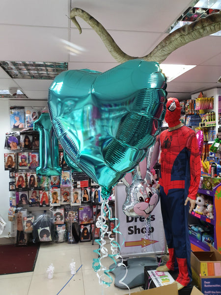 18 Inch Tiffany Blue Heart Foil Balloon