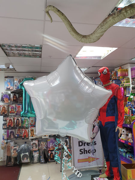 18 Inch White Star Foil Balloon