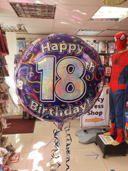 18 Inch Streamers 18th Birthday Foil Balloon