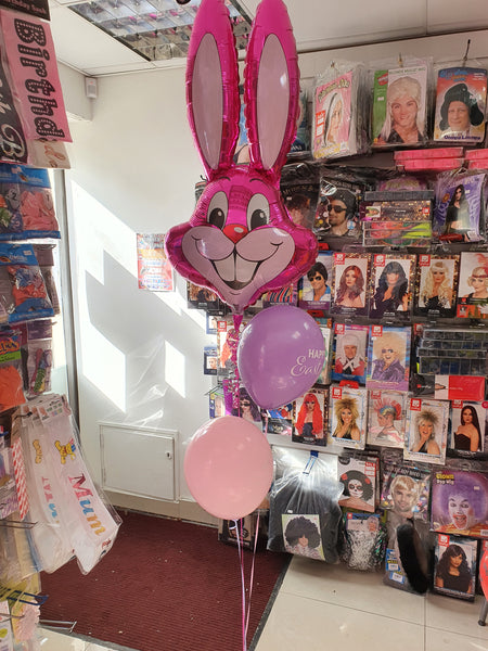 35 Inch Pink Rabbit Head Supershape Foil Balloon