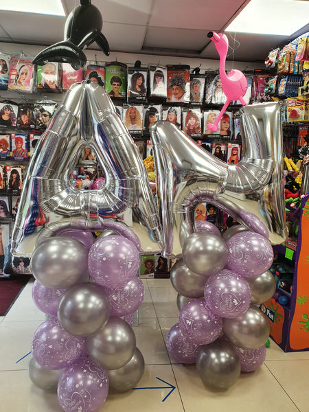 40 Inch Silver Letter A Foil Balloon