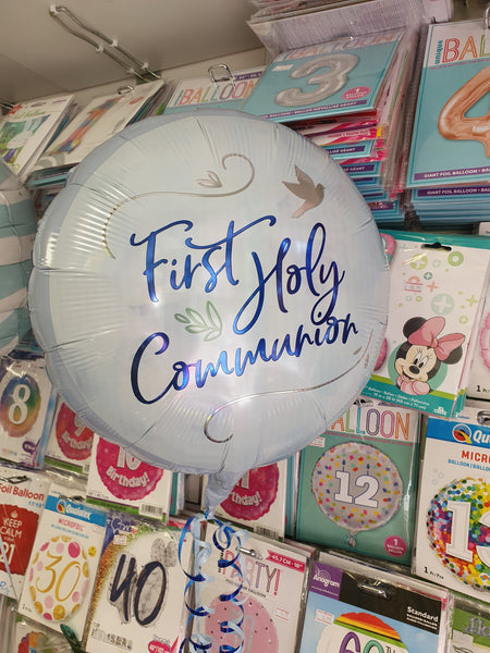 18 inch Blue First Holy Communion Foil Balloon