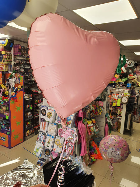 18 Inch Matte Pink Heart Foil Balloon