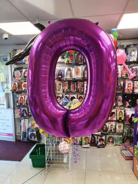 40 Inch Purple Number 0 Foil Balloon