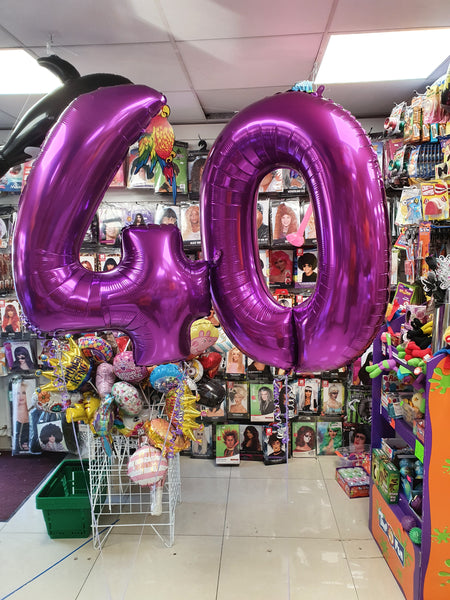 40 Inch Purple Number 4 Foil Balloon
