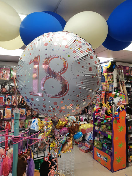 18 Inch Rose Gold Fizz 18th Birthday Foil Balloon