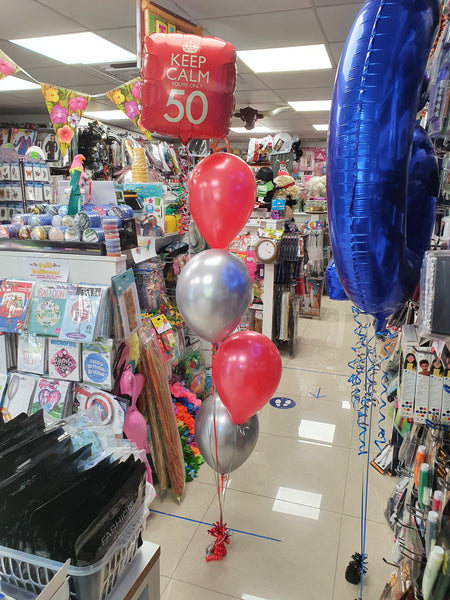 18 Inch Keep Calm You're 50 Foil Birthday Balloon
