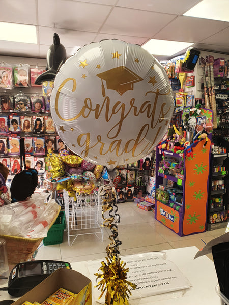 18 Inch Congrats Grad Script Foil Balloon