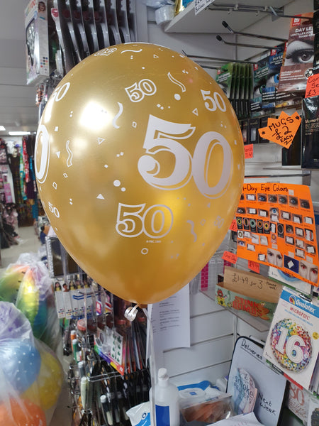 Gold 50-a-round Latex Balloons