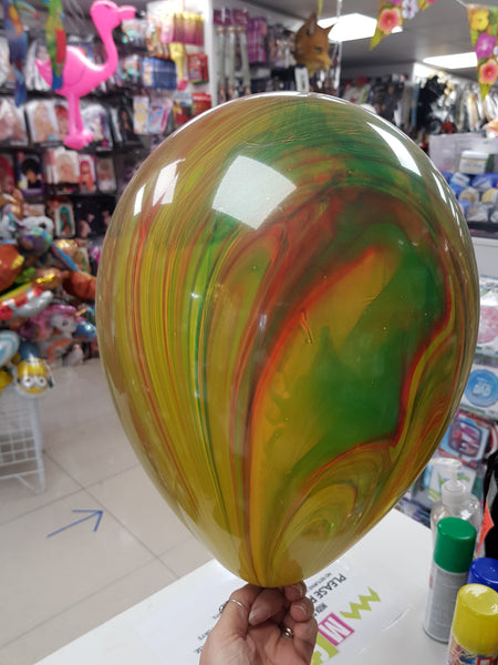 Traditional Rainbow SuperAgate Latex Balloons