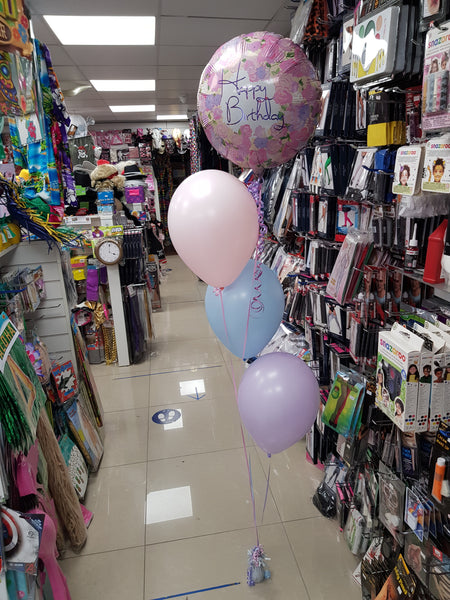 18 Inch Vintage Floral Birthday Foil Balloon