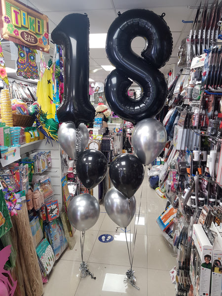 34 Inch Black Number 8 Foil Balloon