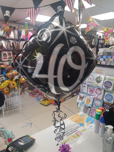 18 Inch Elegant Sparkles & Swirls 40 Foil Balloon