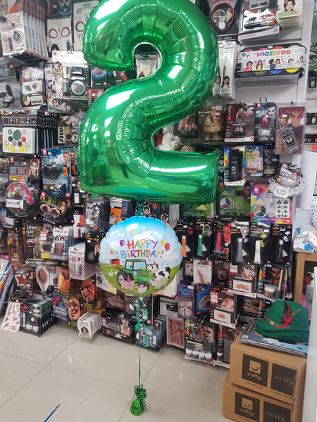 40 Inch Green Number 2 Foil Balloon
