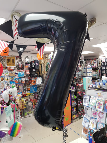 34 Inch Black Number 7 Foil Balloon