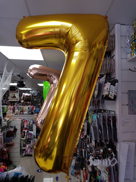 34 Inch Gold Number 7 Foil Balloon