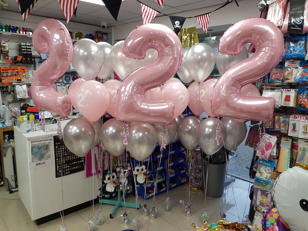 26 Inch Pastel Pink Number 2 Foil Balloon