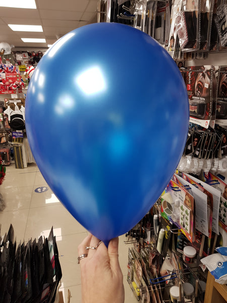 Metallic Blue Latex Balloons