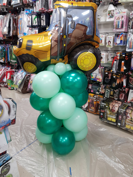 37 Inch Yellow Tractor Foil Balloon